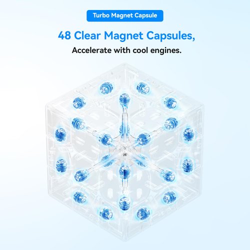 GAN 356 ME, Speed Cube 3x3 Magnetic Puzzle Toy with 48 Magnets GES Pro+ Customized 12 Tension Settings, Ideal for Children Kids Adults, GAN 356 M Upgraded Version, Frosted Coated