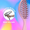 Wet Brush Go Green Speed Dry Hair Brush, Pink - Vented Design & Ultra Soft HeatFlex Bristles - Ergonomic Handle Manages Tangle & Uncontrollable Hair - Pain-Free Hair Accessories