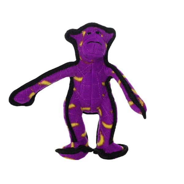 TUFFY - World's Tuffest Soft Dog Toy - Zoo Junior Monkey - Squeakers - Multiple Layers. Made Durable, Strong & Tough. Interactive Play (Tug, Toss & Fetch). Machine Washable & Floats