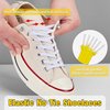 Hstgaga No Tie Elastic Shoe Laces-Elastic Shoelaces for Adults and Kids-Elastic No Tie Shoelaces White