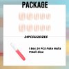 IMSOHOT Short Gradient Press on Nails Square Ombre Fake Nails Nude Glue on Nails Full Cover Acrylic False Nails Artificial Stick on Nails for Women and Girls 24PCS