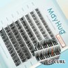 Mayhug Lash Clusters Eyelash Clusters 96 Pcs Individual Lashes D Curl, 0.05 Super Thin Band DIY Cluster Eyelash Extensions, Wispy Lash Clusters Mix 8-16 False Eyelashes Natural Look (MUGGY)