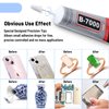 B-7000 Clear Glue Adhesive for Crafting, Industrial Strength Semi Fluid B7000 Glue with Precision Applicator Tips, Art Dotting Stylus Pens for DIY Rhinestone Jewelry Bead Making(2 PCS, 50 ML/ 2.1 oz)