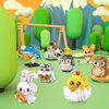 MEIEST 8 PCS Mini Animals Building Blocks Set,Animal Themed Collection Construction Building Bricks Toy,Cute Home Decors