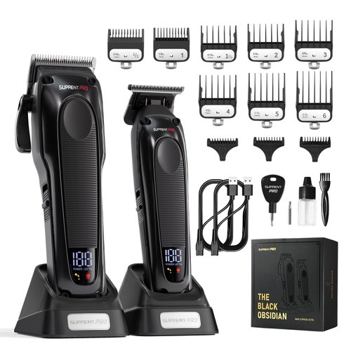 SUPRENT PRO Professional Hair Clippers for Men- Premium Barber Clippers Blade & Brushless Motor-Replacement Blade