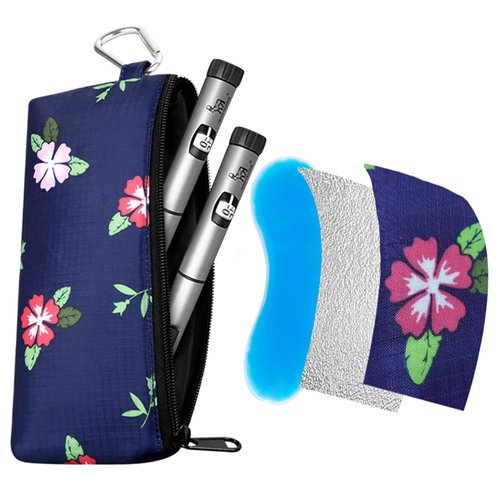 MUSHENJI Insulin Pen Cooler Travel Case, Portable Diabetic Medication Supplies Accessories Organizer Bags for Women, Keep Medicine Cool While Traveling, TSA Approved Ice Pack
