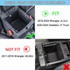 PIMCAR Center Console Organizer Compatible with Jeep Wrangler JL/JLU 2018-2023 2024 & Jeep Gladiator JT Truck 2020-2024 Armrest Tray Storage Interior Accessories (Not for JK/JKU)