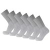 6 Pairs of Premium Cotton Loose Top Diabetic Neuropathy Crew Socks (10-13, Gray)