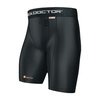 Shock Doctor Compression Shorts with Protective Bio-Flex Cup, Moisture Wicking Vented Protection, Adult Size White