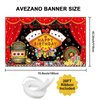 Avezano Casino Birthday Backdrop Casino Night Theme Birthday Party Decorations Las Vegas Poker Red Curtain Dice Roulette Birthday Party Banner for Adult 70.8 x 43.3 Inch
