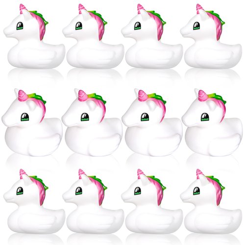 10 Pcs Rubber Unicorn for Kids, Unicorn Bath Toys, Cute Floating Squeaky Mini Rubber Unicorn for Shower, Classroom Carnival Prizes, Cake Decoration
