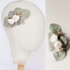 FIDDY898 Wedding Bridal Comb Camellia Hair Comb Ranunculus Green leaf Floral Clip Headpiece Head-comb