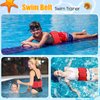 Inflatable Swim Belt Pool Flotation Belt Portable Waist Floatation Belt for Adults Adjustable Floating Belt Swimming Training Aid Waist Belt with Buckle and Rope for Swimming Beginner(1 Piece)