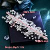 DIMNIE Wedding Headband Pearl White Flowers Bridal Hair Pieces Wedding Dress Hair Accessories