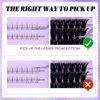WENDY Lashes Clusters Multi-Type DIY Eyelash Extension - Lash Clusters D Curl 50D & Bottom Lashes, Black Cluster Eyelash Extensions Wispy Soft Individual Lashes Suitable for Beginners, 10-16 MM