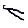 6PCS Black Plastic Bun Maker Curler Double Hook Hair Styling Crooked Hairpins Donut Bun Head Hair Twist Braid Hairdressing Tool Elegance Updo Hairstyles for Women Lady Girls