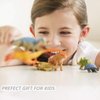 OuMuaMua Dinosaur Toys, Plastic Mini Dinosaur Figure Toy Set Including T-rex, Stegosaurus, Monoclonius for Kids Toddler Dinosaur Birthday Party Favors, Christmas Valentines Day Gifts, 78 Pack