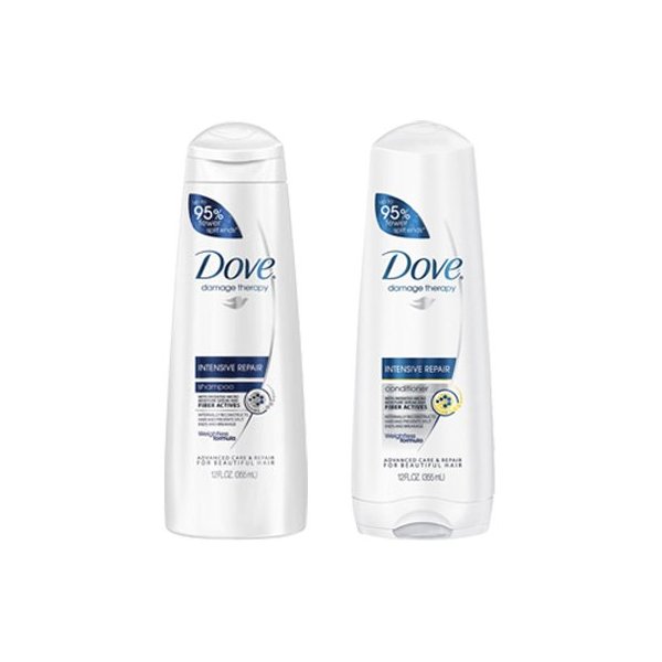 Dove Intense Repair Shampoo & Conditioner Set, 12 Fl. Oz. Each