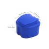 2 PCS Denture Bath Case with Strainer Basket, False Teeth Storage Box Holder, Denture Cup Soaking Container for Travel Cleaning (Blue Green)