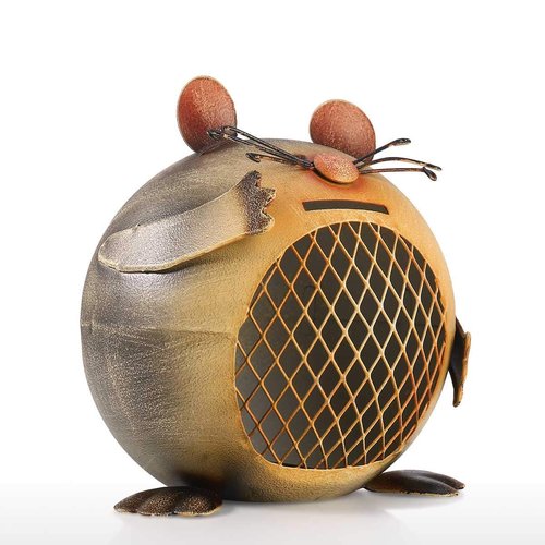 Vintage Piggy Bank Cute Coin Bank Handmade Metal Coin Bank Creative Animal Piggy Bank, Home Decorative Ornament Gift