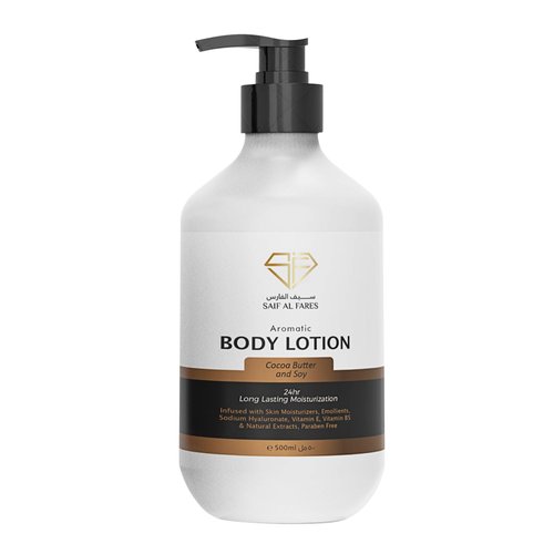 SAIF AL FARES Cocoa Butter and Soy Body Lotion Alcohol Free &amp; Paraben Free with Cocoa Butter and ...