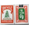 Lot 2 Bicycle Playing Cards Santa Back Decks Red and Green