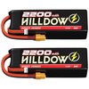 Hilldow 11.1V Lipo RC Battery 3S 85C 2200mAh Lipos Batteries Rechargeable Soft Case with XT60 Connector for RC Airplane Helicopter Drone FPV RC Car RC Boat(