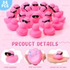 36 Packs Mini Rubber Ducks with Sunglasses Sets 2.2 Inch Duck Bath Toys Squeaky Rubber Ducks Cute Float Bathtub Duckies for Little One Birthday Party Favors Class Prizes Car Decor(Pink)