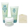 Bath & Body Works Moxy Sensitive Skin- Trio Gift Set- Face Cleaning Milk, Face Polish And Face Moisturizer With Wild Jasmine Soap, Green