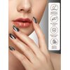 Kalolary Black Gel Nail Wrap Strips, Cat Eye Black Full Nail Wrap Gel Nail Art Polish Sticker Long-Lasting Gel Nail Wrap with Nail File and Stick（UV/LED Lamp Required）