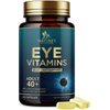 Eye Vitamins & Mineral Supplement, Contains Lutein, Zeaxanthin, Bilberry & Zinc, Supports Eye Strain, Vision Macular Health & Dry Eyes for Adults with Vitamin C & E, Lycopene, Non-GMO - 60 Capsules