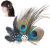 Peacock Feathery Hair Clip, Cute Retro Carnival Party Hairpin, Wedding Dance Party Hair Accessory, Bridesmaid Gift Peacock Accessory(size:10-15cm)