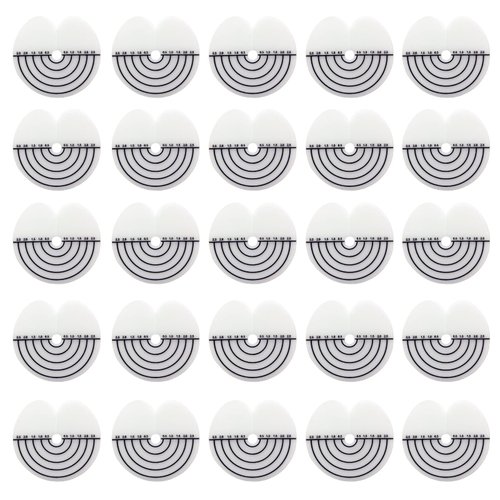 25 pieces Single Hole Round Spacer Template, Heat Shield Guards for Hair Extension Bonding Guards Hair Extension Tool Protector Round for Hair Transparent with scale
