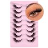 Fox Eye Lashes Wispy Eyelashes Natural Look Clear Band Lashes Fluffy Faux Mink Lashes Strip Natural False Lashes Pack by GVEFETIEE 8 Pairs