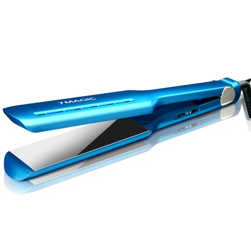 Nano Titanium 1.7" Wide Flat Iron for All Hair - Straightener with 5 Temps and Dual Voltage