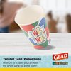 Glad Game Night Twister Disposable Paper Cups | Family Game Night Twister Paper Cups, Classic Board Games Fun, Twister Game Paper Drinking Cups | 12 oz Paper Cups, 20 Count
