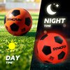 SYNCFUN Glow in The Dark Soccer Ball for Boys, Light Up Soccer Night Sports Gear Gifts Games, Red Glowing Ball, Ball Accessories Gifts for Teen Boy Toys Ages 3 Old and Up