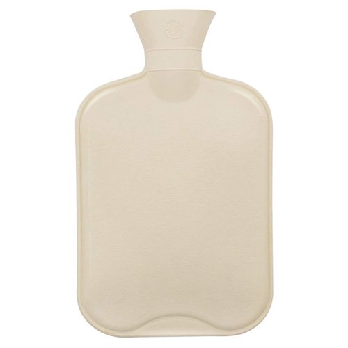 HomeTop Premium Classic Rubber Hot Water Bottle (2 Liters, Cream White)