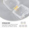 EXCEART 5Pcs Membrane Tooth Boxes Transparent Membrane Film Tooth Box with Latch Denture Storage Boxes