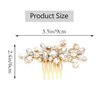 Aukmla Rhinestone Bride Wedding Hair Comb Gold Bridal Hair Piece Crystal Hair Accessories for Women and Girls (B Gold)