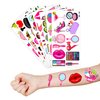 Spa Temporary Tattoos Birthday Themed Party Decorations Supplies Favors Cute Stickers Tattoo 8 Sheets 96 PCS Gifts for Girls Kids Boys Decor Class School Reward Carnival Christmas