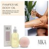 Pamper Me Bundle Body Oil Foot Balm Massage Ball | Beauty Kit with Organic Body Oil for Dry Skin Foot Balm for Dry Cracked Feet and Massage Ball | Clean Beauty, Vegan and Paraben Free