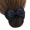 Black Bowknot Hair Bun Clips Hair Bun Cover Barrettes Bow Bun Cover Hairnet Elastic Mesh Hair Clips Lace Bow Decor Hair Net Clips and Barrettes Hair Clips for Lady Women