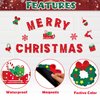 Christmas Decorations Garage Door Magnets, 25pcs Magnetic Merry Christmas Door Decorations, Reflective Christmas Car Magnets Decals, Xmas Garage Magnetic Stickers for Refrigerator Mailbox Dishwasher