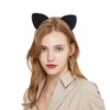 JHJEWH Cat Ear Headbands Halloween Hair Accessories for Women Halloween Cosplay Costume Accessories Cat Ear Headband for Girls Cat Woman Black Cat Ears for Adult