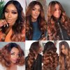 26 28 30 Inch Ombre Brown Bundles Human Hair 1B30 Body Wave Bundles Brazilian Unprocessed Virgin Human Hair Extensions 2 Tone Black and Brown Bundles
