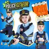 YADIYA Police Officer Costume for Kids, Girls Cop Police Costume for Kids, Halloween Costumes for Girls Kids 3-10, Police Uniform for Girls Boys
