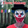 MEICOLY 3Pcs Red White Blue Face Body Paint Stick,Face Paint for Halloween SFX Clown Devil Spiderman Cosplay Makeup,USA Flag 4th of July Face Paint,Eye Black Stick for Softball Football Baseball