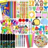 Thesixowls Party Favor for Kids Goodie Bags Stuffers, Stationery Bulk for Kids Students, Classroom Prizes, Treasure Chest Stationery for Students Rewards, Birthday Gifts, Pinata Fillers