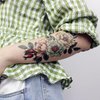 Fssqii 6 Sheets Sexy Flower Rose Temporary Tattoos for Women Girls Adult Body Art Fake Arm Tattoo Stickers Waterproof Bird Snake Floral Tattoo Temporary Neck Tatoo Fashion Creative Tattoo Stickers (A)